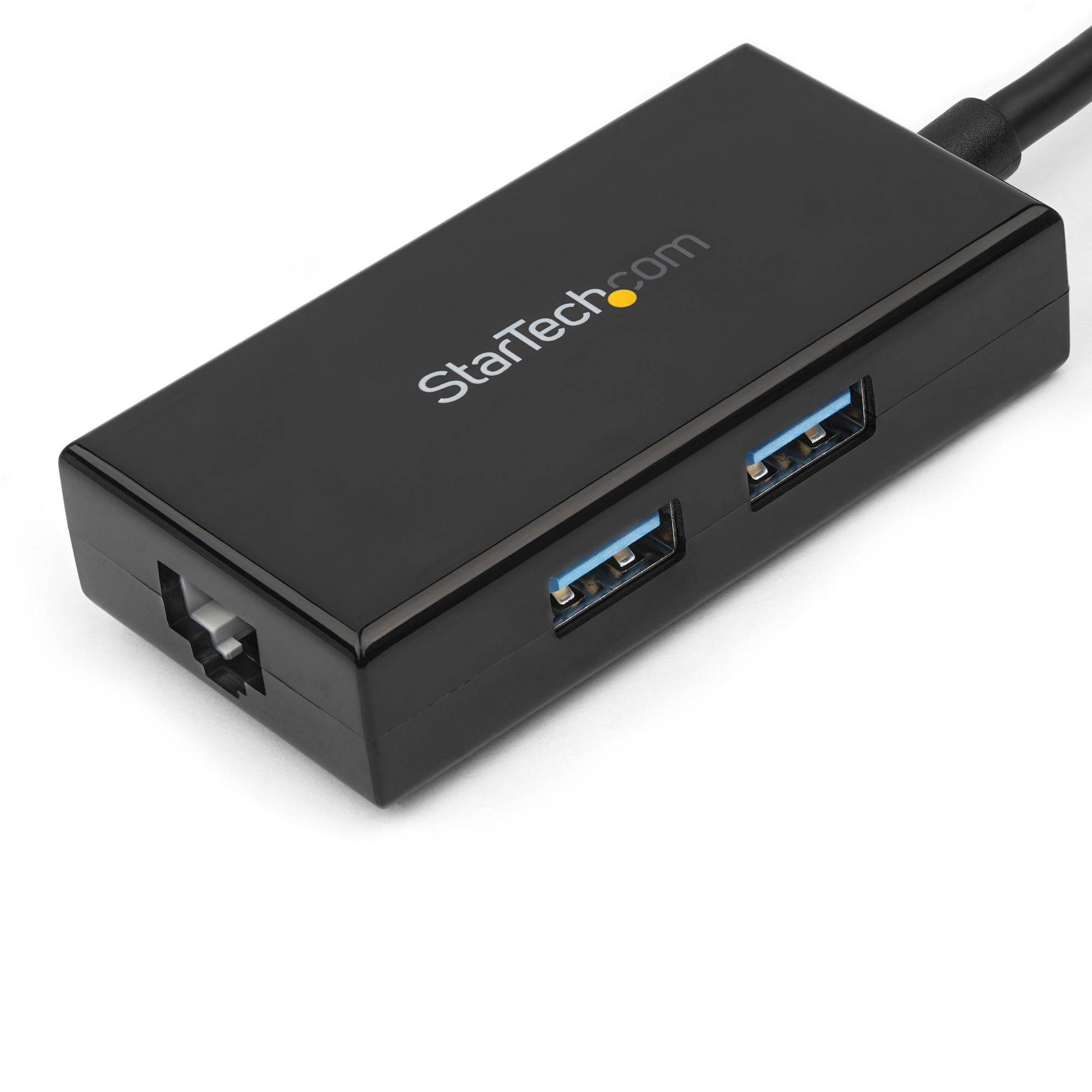 Rca Informatique - image du produit : ADAPTATEUR RESEAU USB 3.0 VERS GBE AVEC HUB USB A 2 PORTS