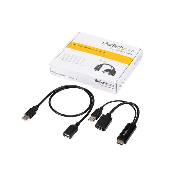 Rca Informatique - image du produit : CONVERTISSEUR HDMI VERS DP ALIMENTE PAR USB - M/F - 4K