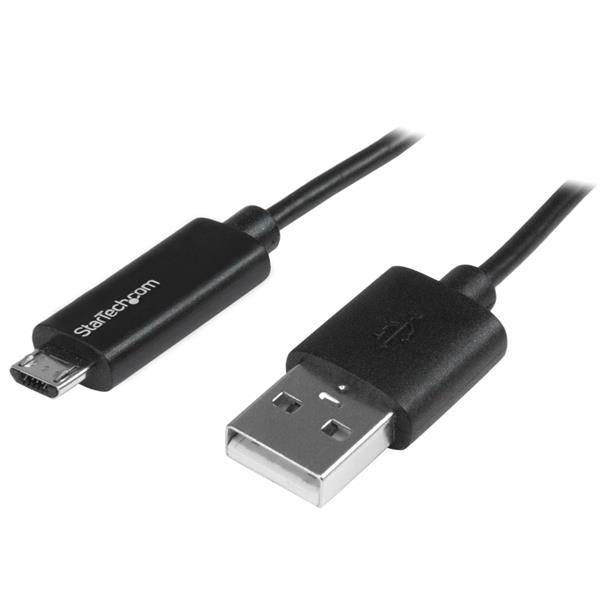 Rca Informatique - Image du produit : CABLE USB VERS MICRO USB DE 1 M AVEC INDICATEUR DE CHARGE LED