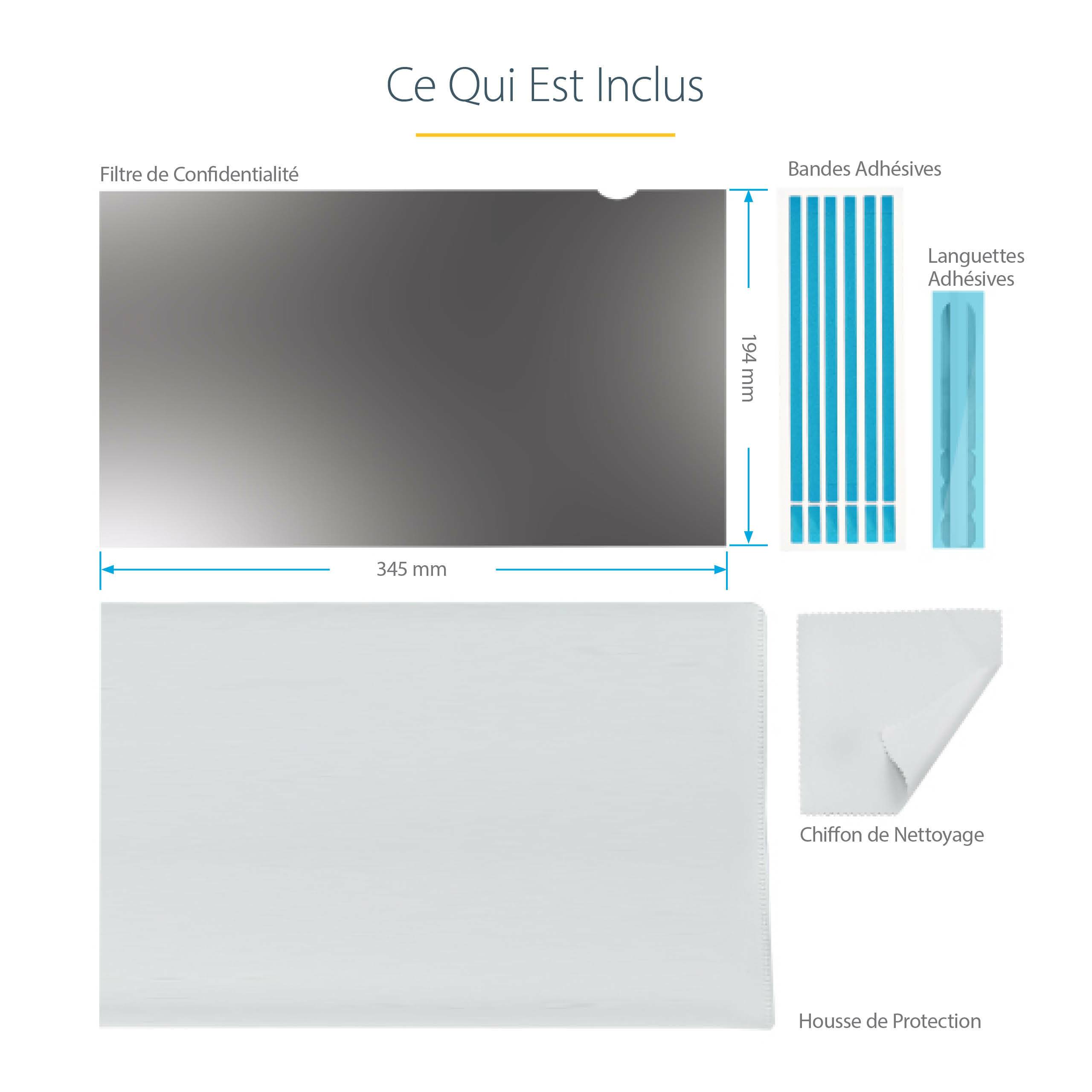 Rca Informatique - image du produit : 15.6 LAPTOP PRIVACY FILTER - COMPUTER PRIVACY SCREEN/PROTECTO