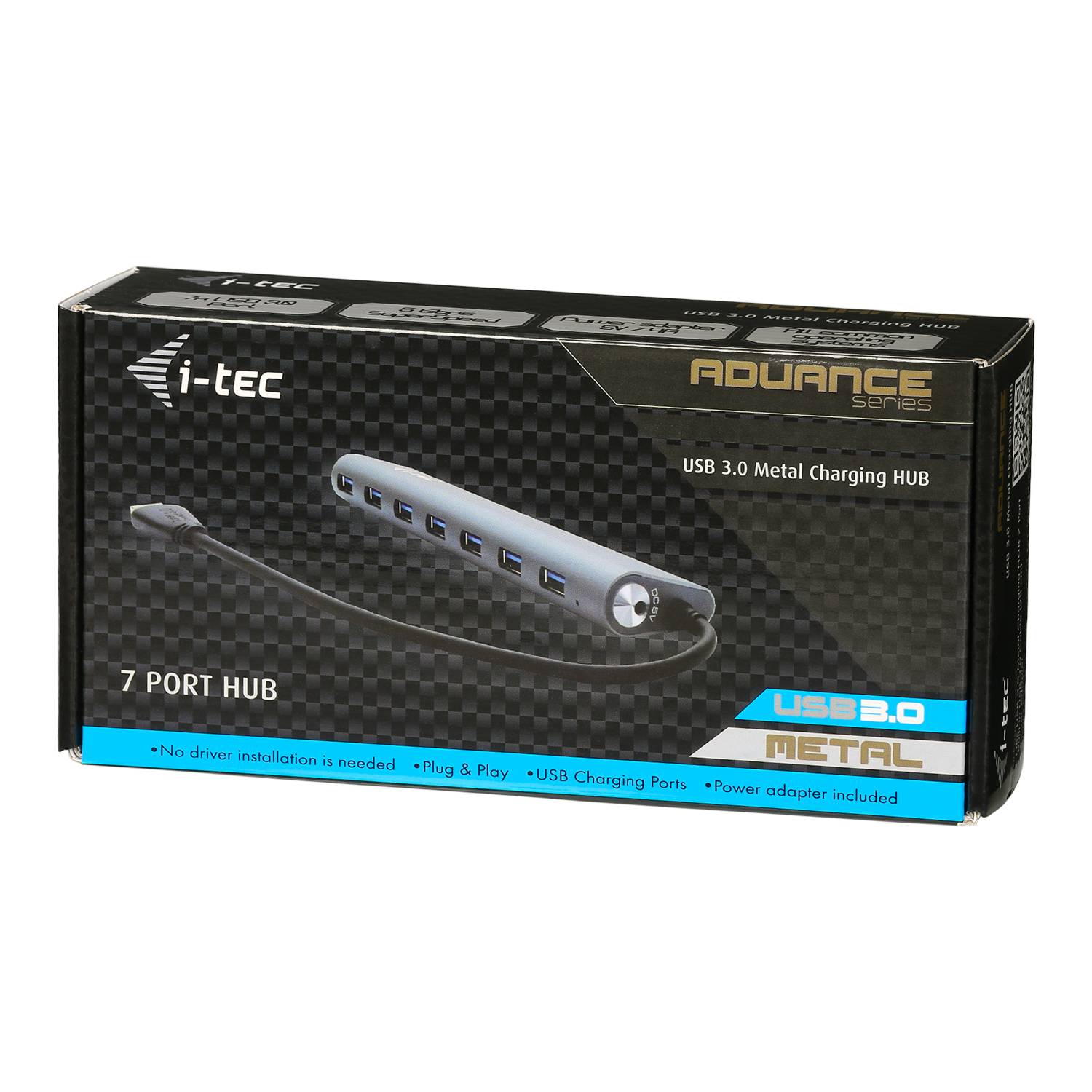 Rca Informatique - image du produit : I-TEC METAL CHARGING HUB 7 PORT USB 3.0 EXT PS 7X USB CHARGING