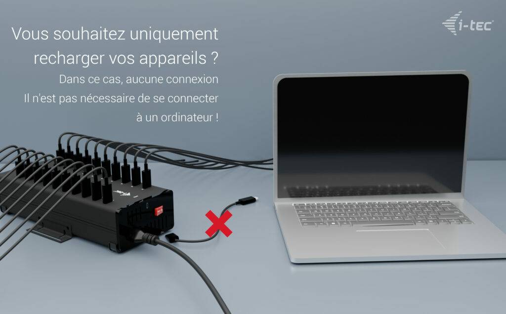 Rca Informatique - image du produit : I-TEC CHARGING HUB 20X USB-C USB-C/USB-A HUB 15W/PORT 360W