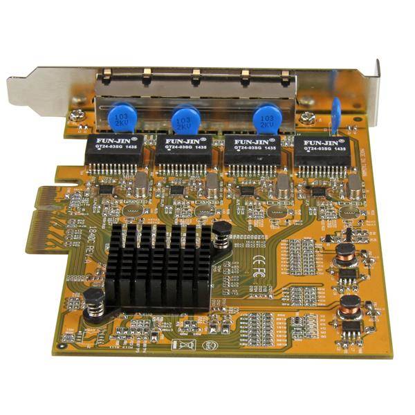 Rca Informatique - image du produit : CARTE RESEAU PCI EXPRESS A 4 PORTS GIGABIT ETHERNET