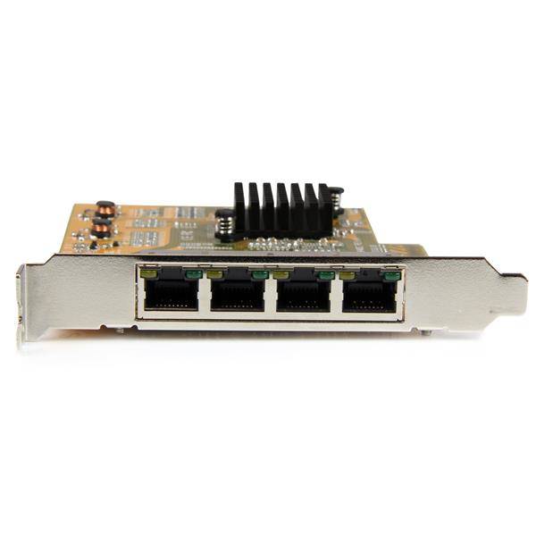 Rca Informatique - image du produit : CARTE RESEAU PCI EXPRESS A 4 PORTS GIGABIT ETHERNET