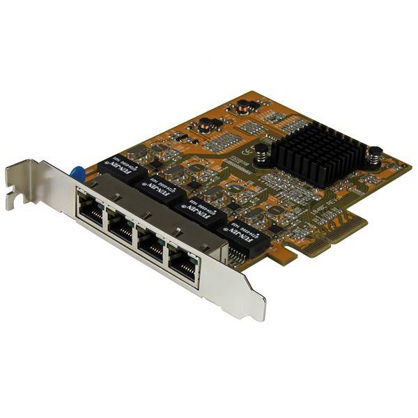 Rca Informatique - image du produit : CARTE RESEAU PCI EXPRESS A 4 PORTS GIGABIT ETHERNET