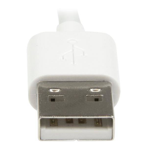 Rca Informatique - image du produit : CABLE LIGHTNING COUDE VERS USB DE 1 M - M/M - BLANC