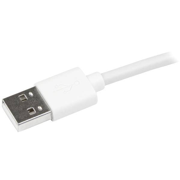 Rca Informatique - image du produit : CABLE LIGHTNING COUDE VERS USB DE 1 M - M/M - BLANC