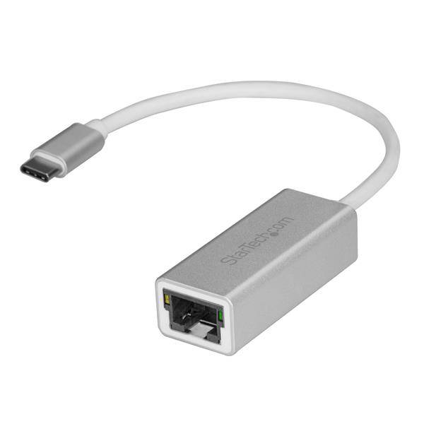 Rca Informatique - Image du produit : ADAPTATEUR RESEAU USB-C VERS GIGABIT ETHERNET - M/F - ARGENT