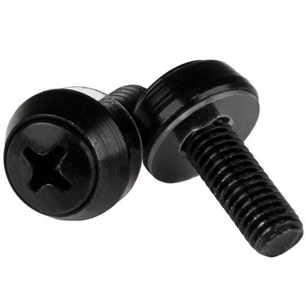 Rca Informatique - Image du produit : 100 PACK OF M6 MOUNTING SCREWS M6X12MM SCREWS BLACK