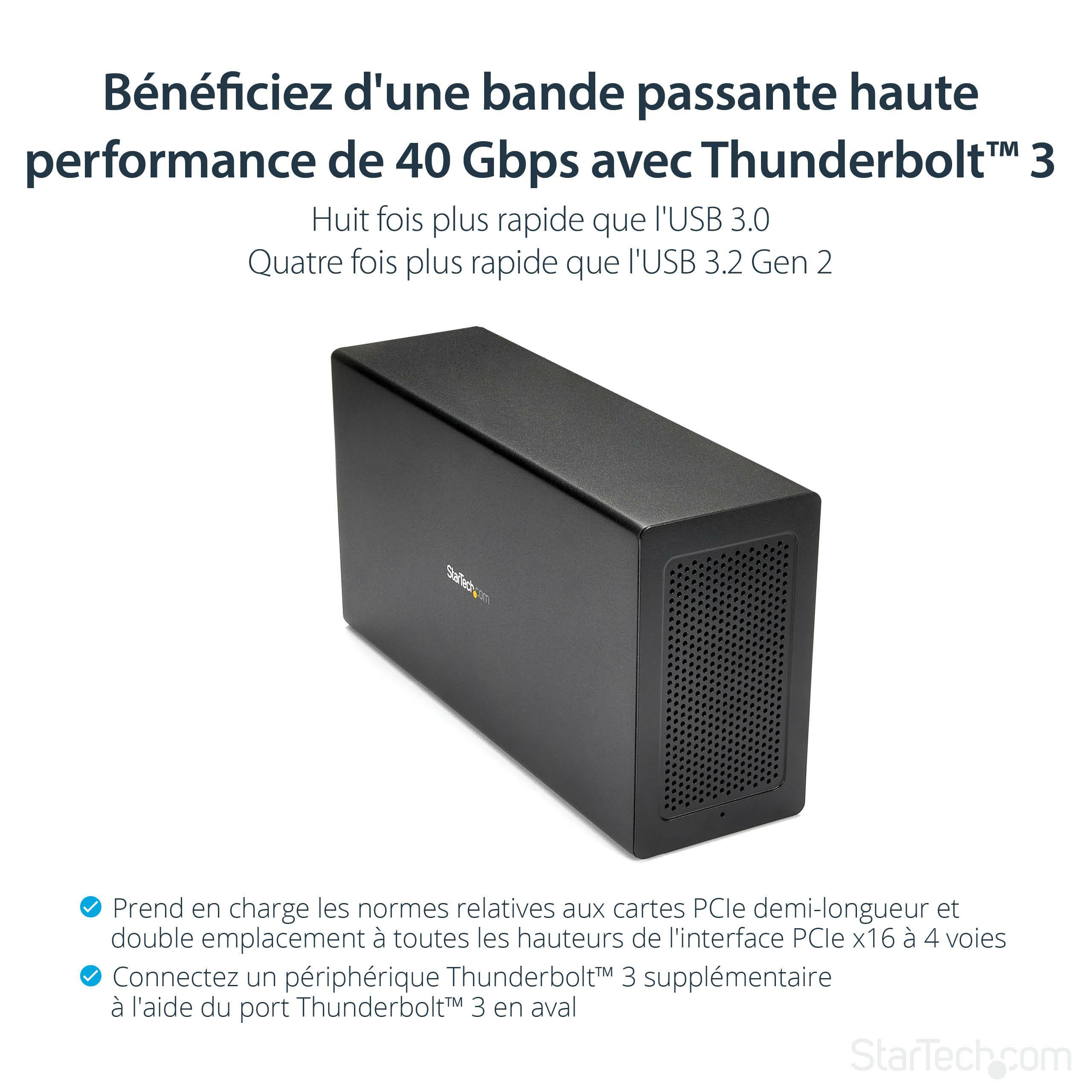 Rca Informatique - image du produit : THUNDERBOLT 3 TO PCIE ENCLOSURE WITH DISPLAYPORT - PCIE X16