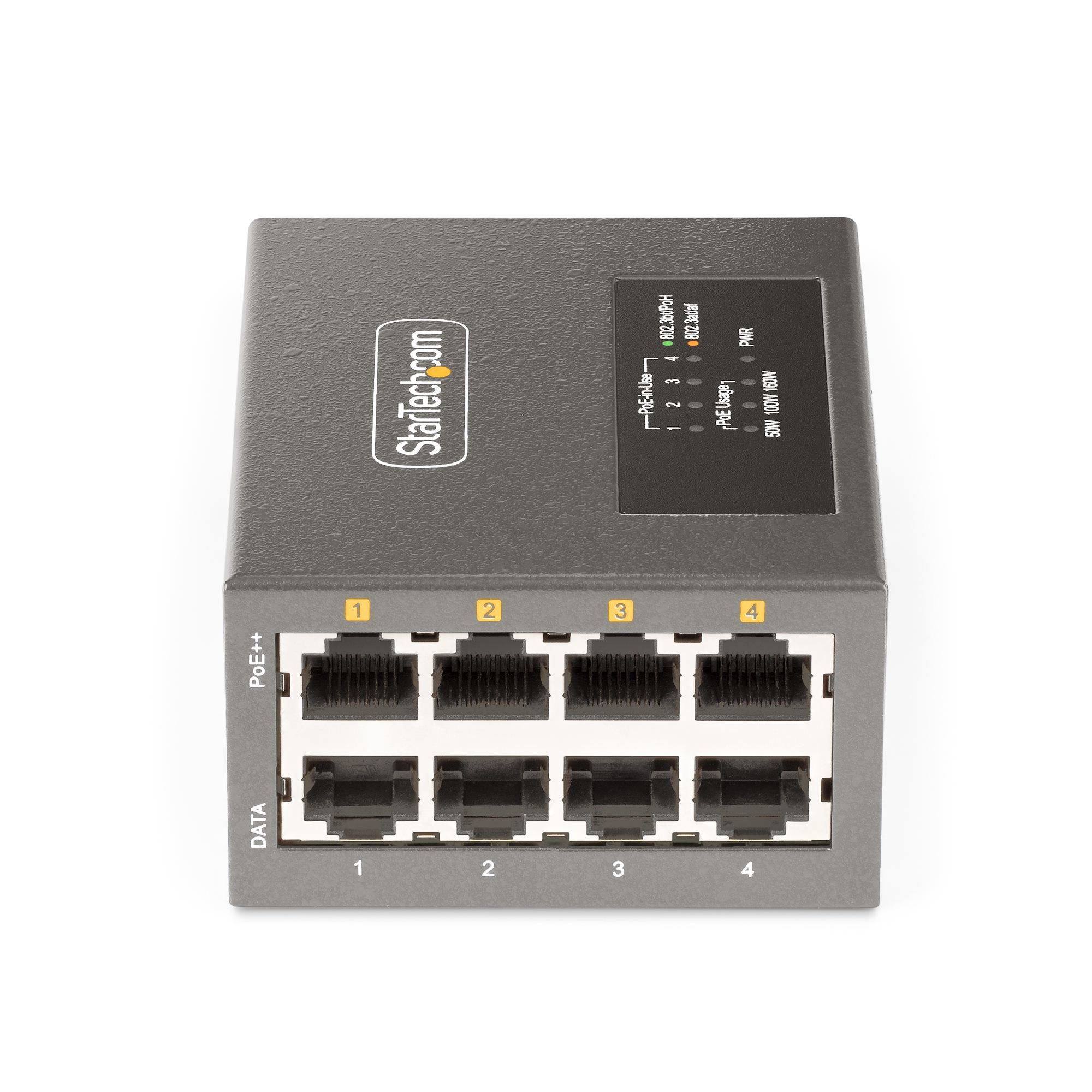 Rca Informatique - image du produit : 4-PORT POE+/POE++ INJECTOR - MULTI-GIGABIT 5/2.5G ETHERNET