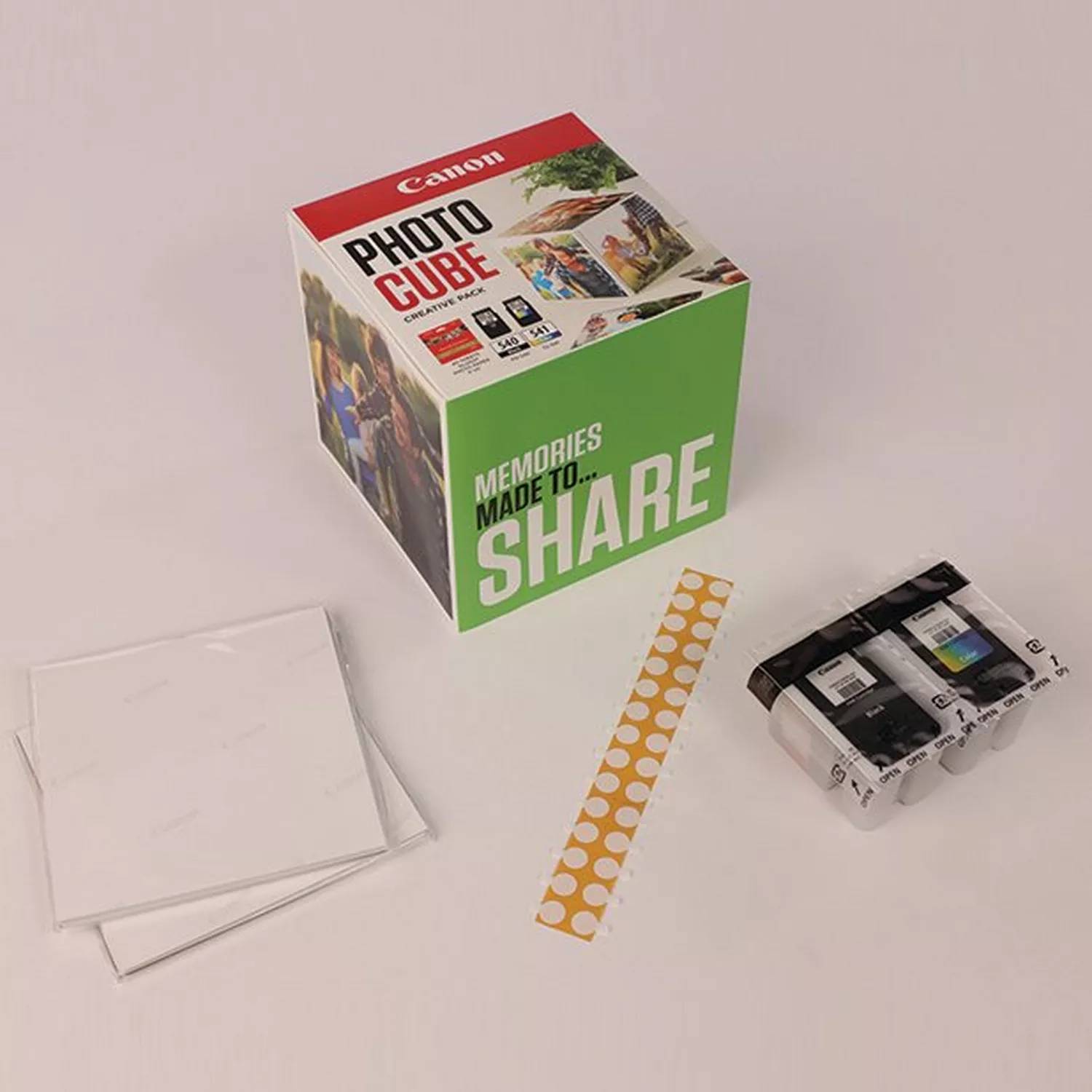 Rca Informatique - image du produit : PG-540/CL-541 PHOTO CUBE CREATIVE PACK WHITE GREEN (5X5 P