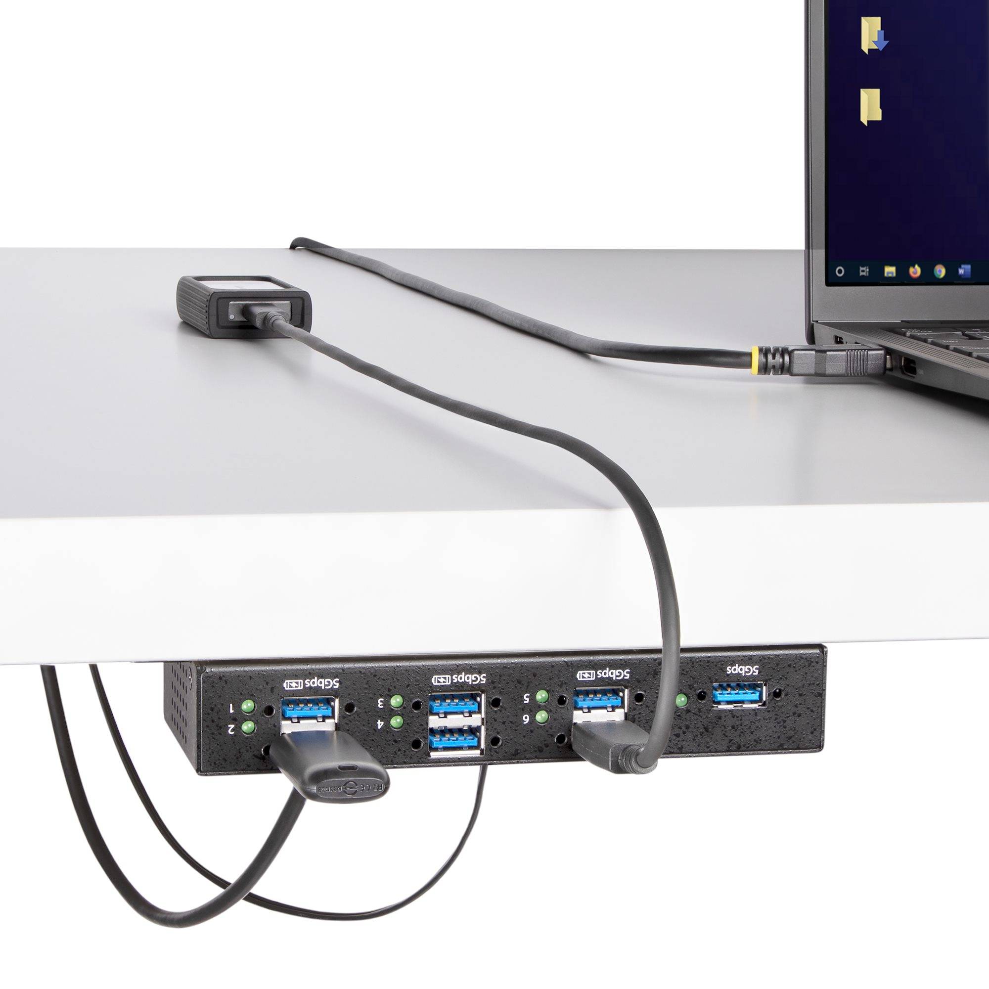 Rca Informatique - image du produit : 7-PORT MANAGED INDUSTRIAL USB HUB USB 3.0/3.1/3.2 G1 5GBPS