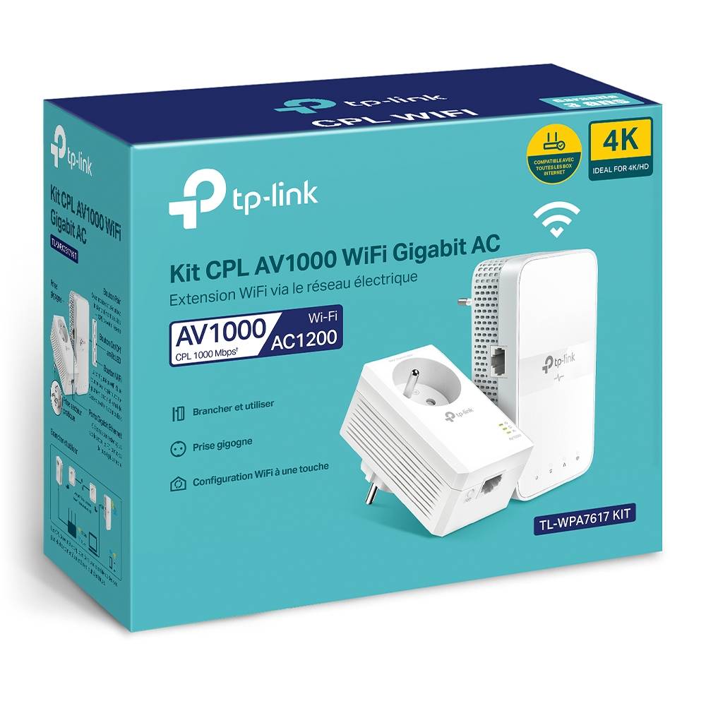 Rca Informatique - image du produit : AV1000 GIGABIT POWERLINE AC WI-FI KIT 300 MBPS AT 2.4 GHZ +