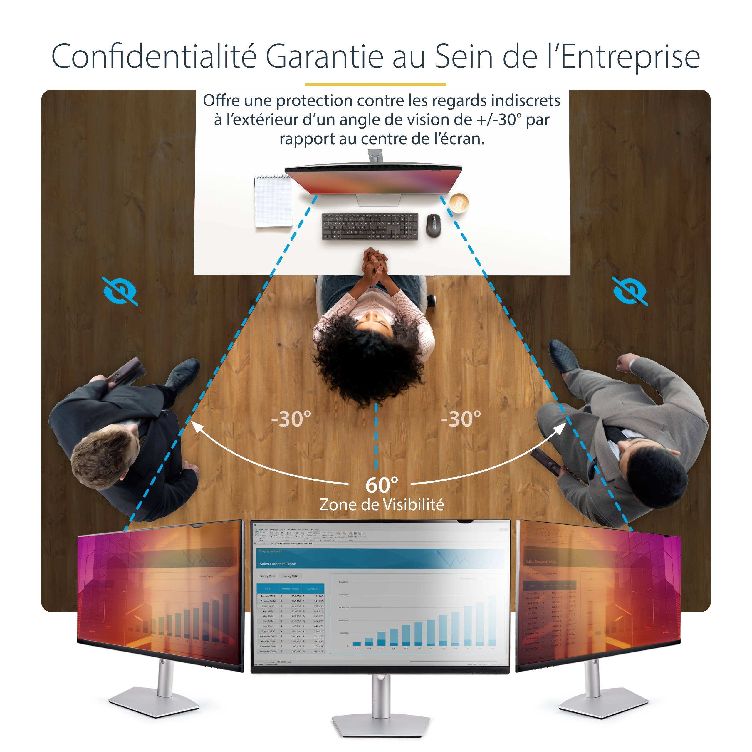 Rca Informatique - image du produit : FILTRE DE CONFIDENTIALITE POUR ECRAN 24 REVERSIBLE/DORE