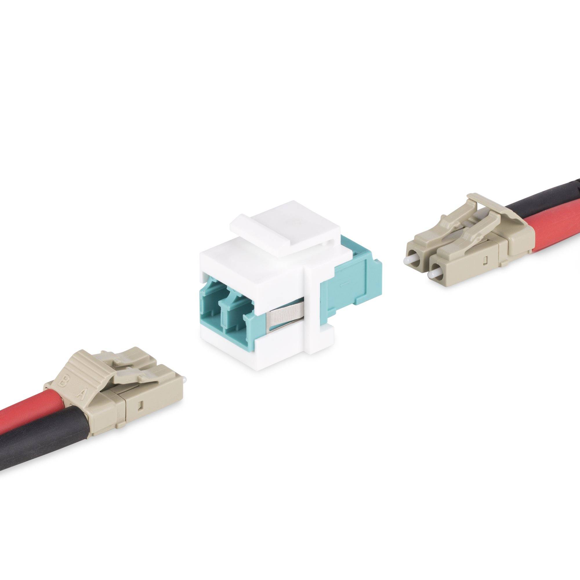 Rca Informatique - image du produit : LC TO LC COUPLER KEYSTONE JACK LC/LC FIBER KEYSTONE COUPLER