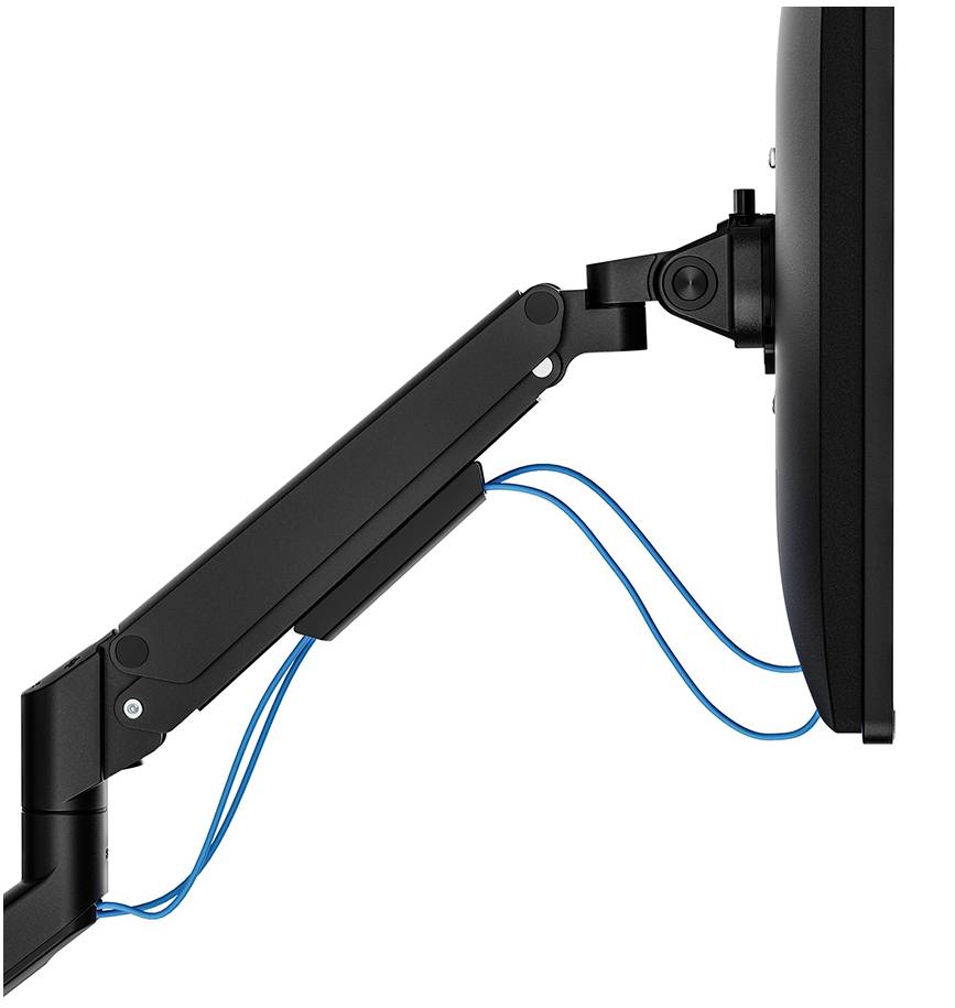 Rca Informatique - image du produit : NEXT SLIM DESK MOUNT SINGLE DISPLAY TOPFIX CLAMP/GROMM BLACK