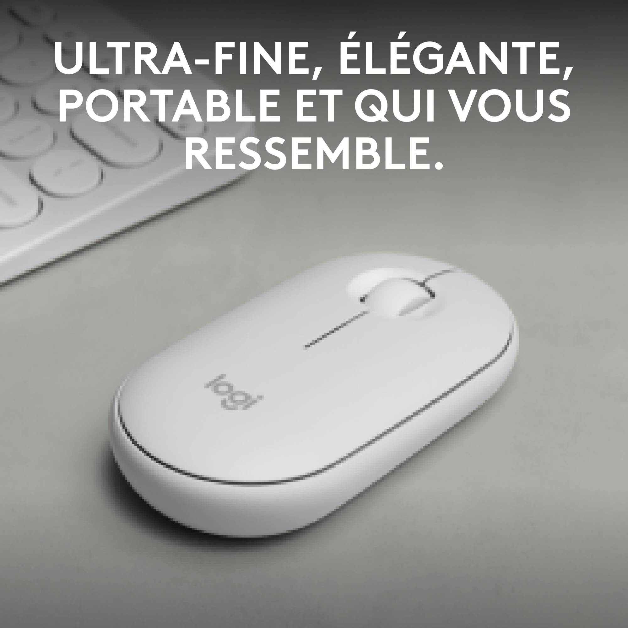 Rca Informatique - image du produit : PEBBLE MOUSE 2 M350S WHITE TONAL BT N/A EMEA-808 DONGLELESS