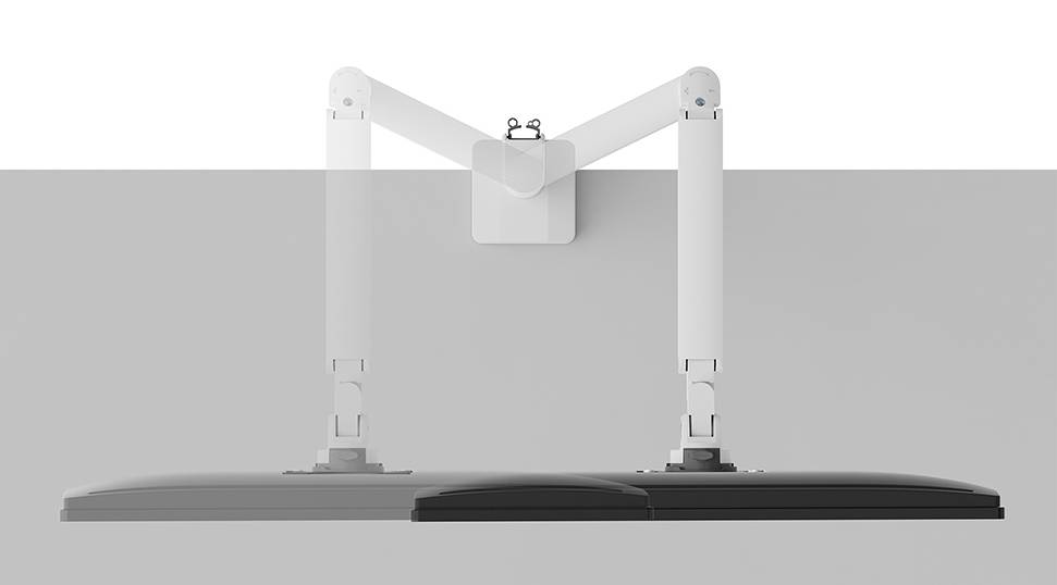 Rca Informatique - image du produit : NEXT SLIM DESK MOUNT SINGLE DISPLAY TOPFIX CLAMP/GROMM WHITE