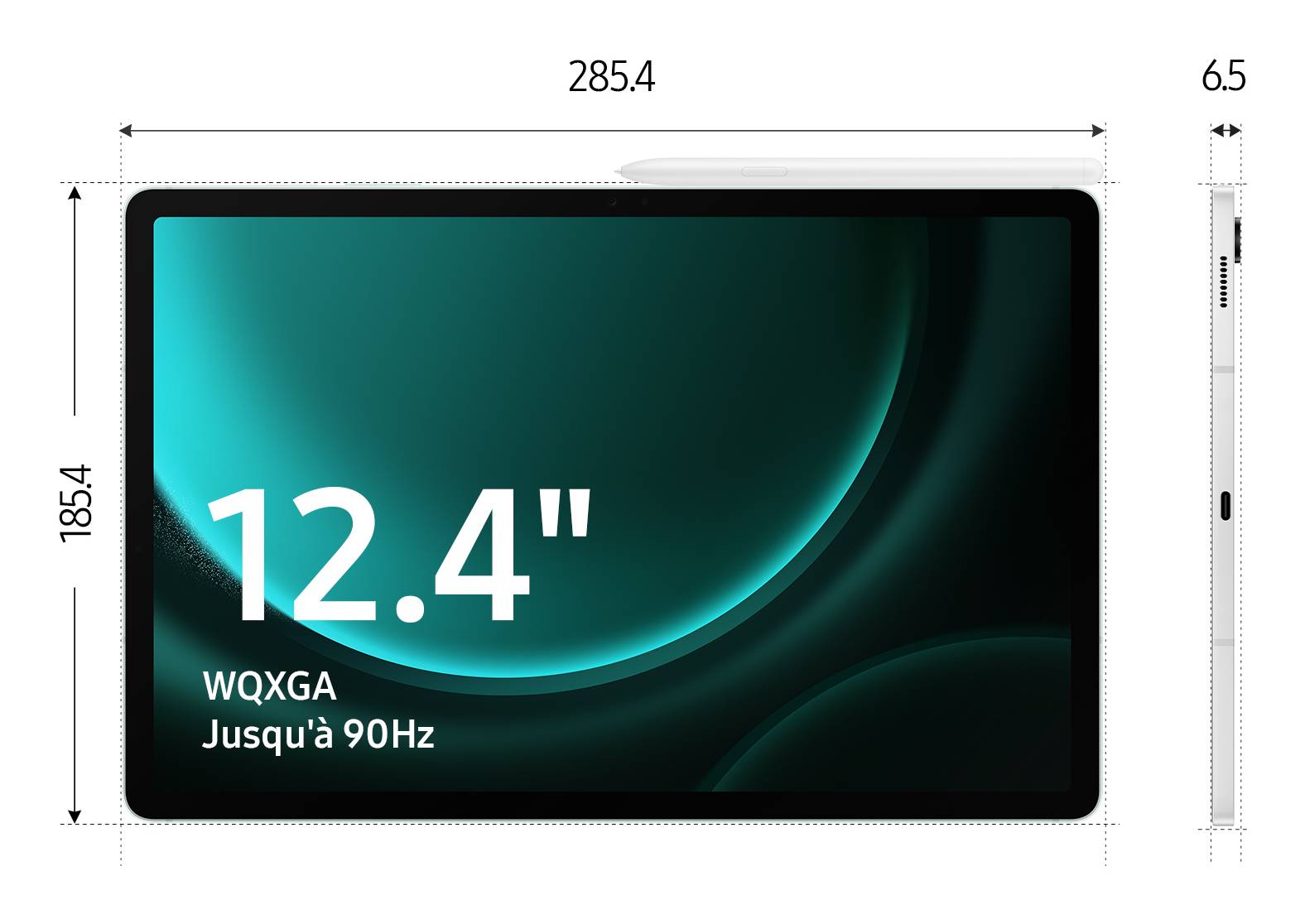 Rca Informatique - image du produit : GALAXY TAB S9FE+ 12.4IN 12GB 256GB WIFI SILVER ANDROID 12 12.