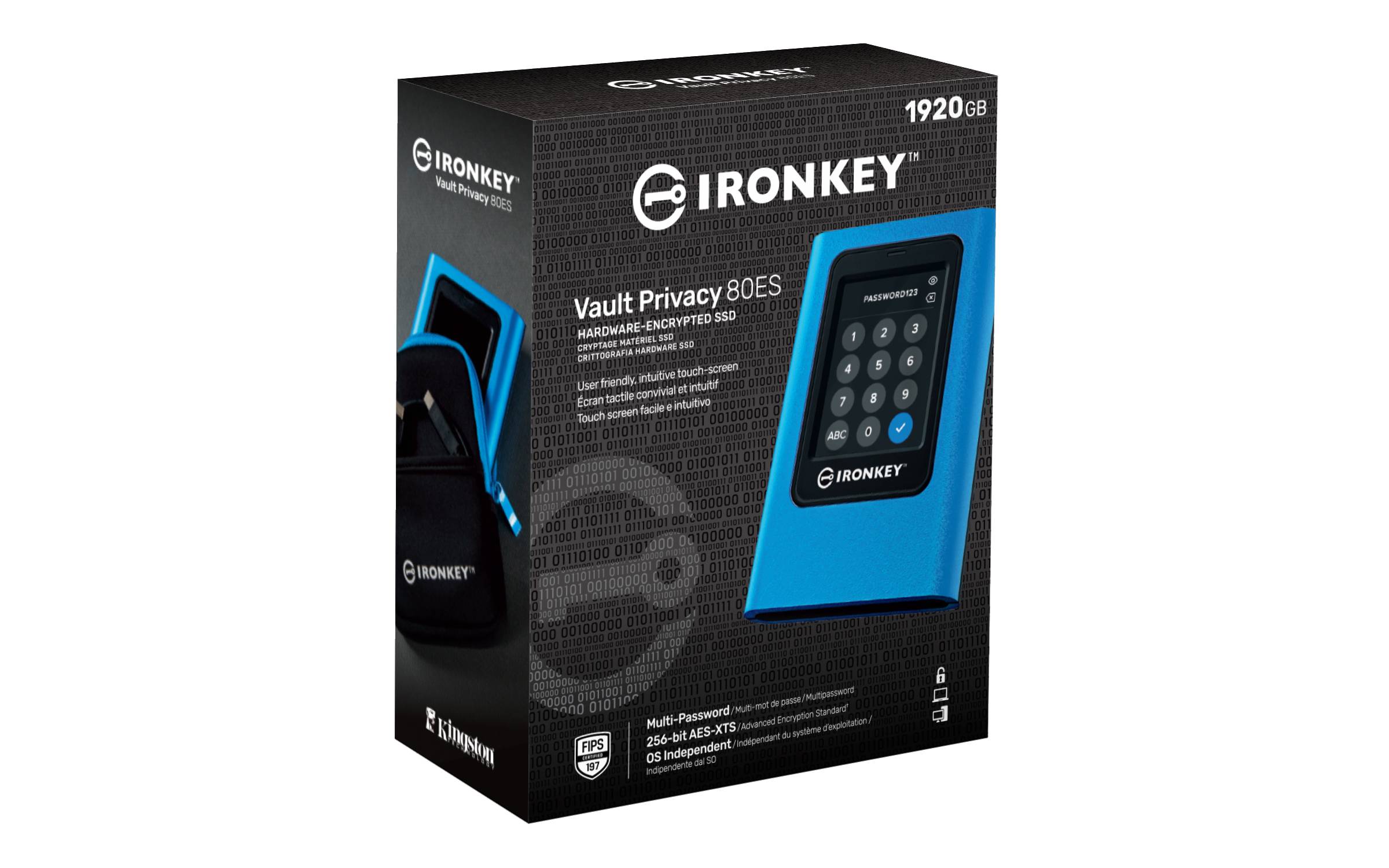 Rca Informatique - image du produit : 1920GB IRONKEY VAULT PRIVACY 80 XTSAES 256BIT ENCRYPTED EXTERNAL