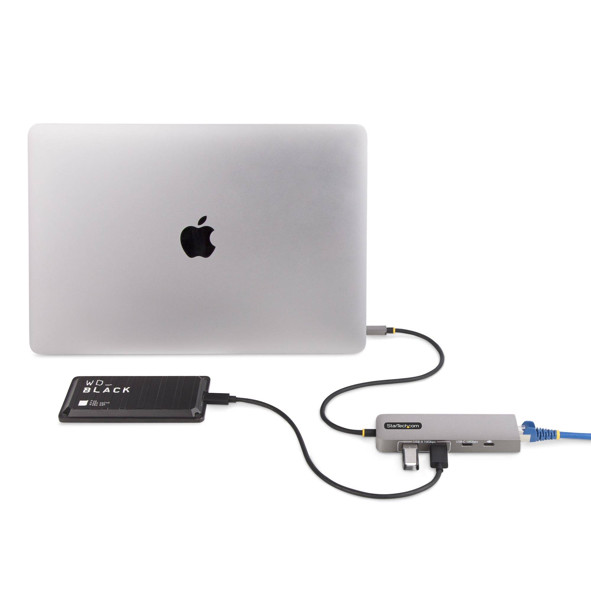 Rca Informatique - image du produit : 3-PORT USB-C HUB 2.5GB ETHERNET 100W POWER DELIVERY PASSTHROUGH