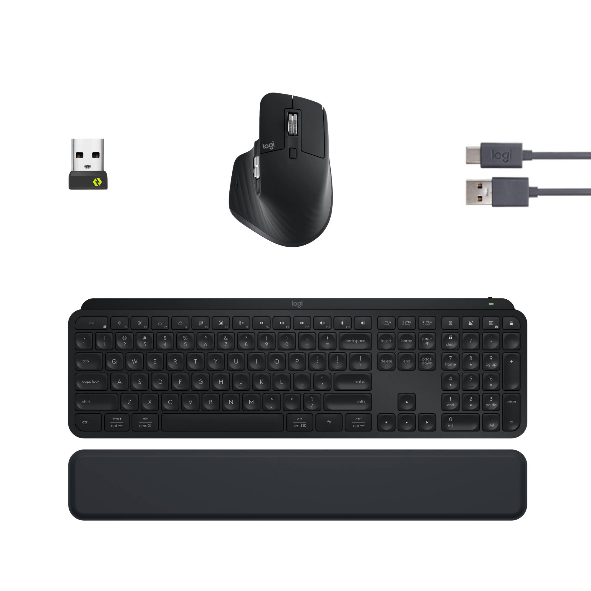 Rca Informatique - image du produit : MX KEYS S COMBO - GRAPHITE FRA - BT - N/A - CENTRAL-419