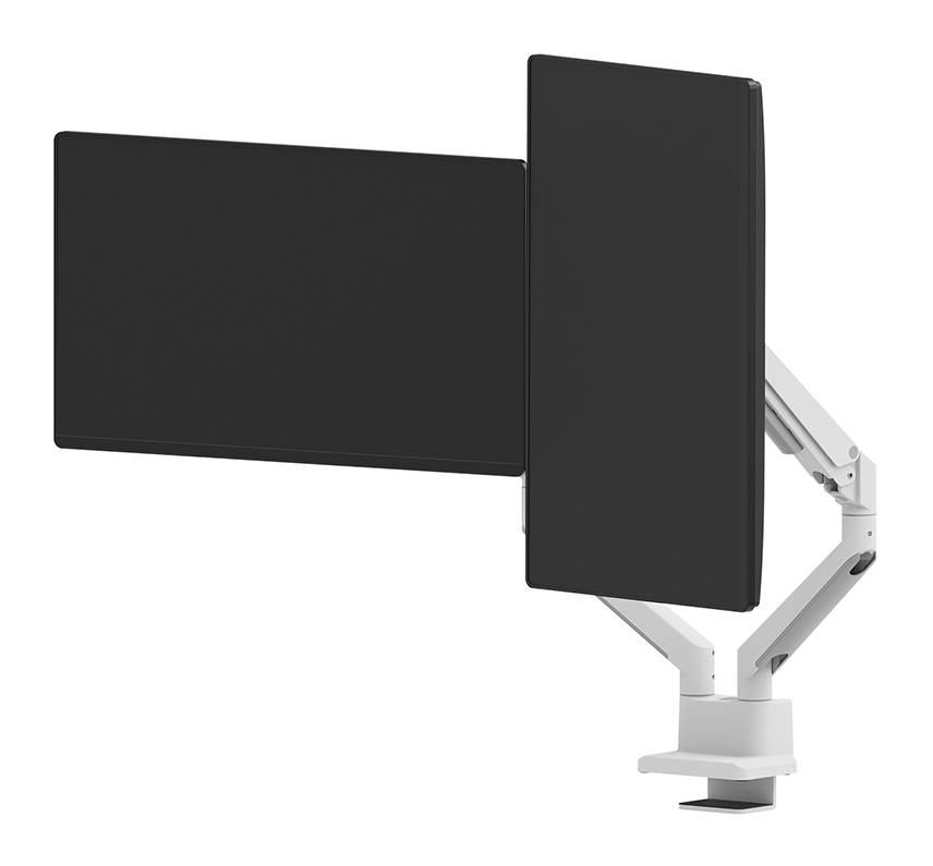 Rca Informatique - image du produit : NEXT SLIM DESK MOUNT DOUBLE DISPLAY TOPFIX CLAMP/GROMM BLACK