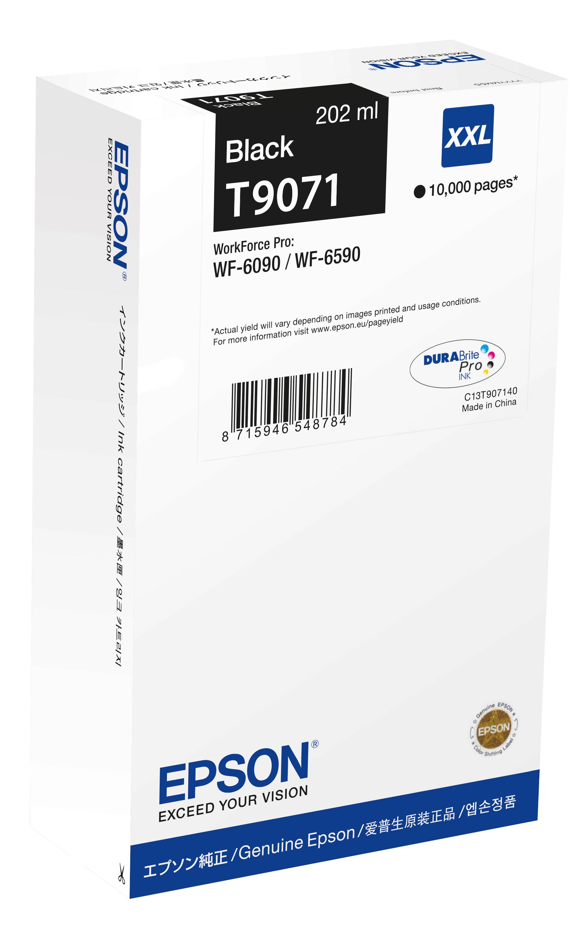 Rca Informatique - Image du produit : CARTRIDGE WORKFORCE PRO WF-6XXX INK BLACK XXL 10 000 PAGES