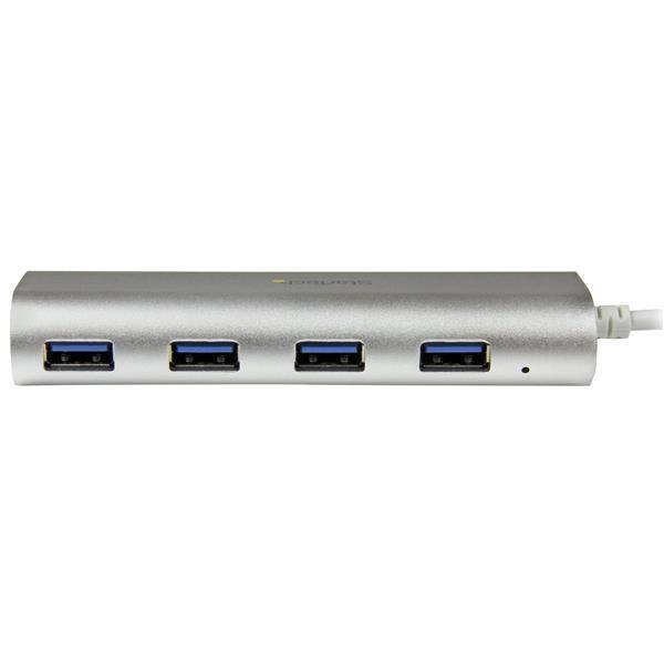 Rca Informatique - image du produit : 4PORT USB HUB ALUMINUM COMPACT USB 3.0 HUB FOR MAC