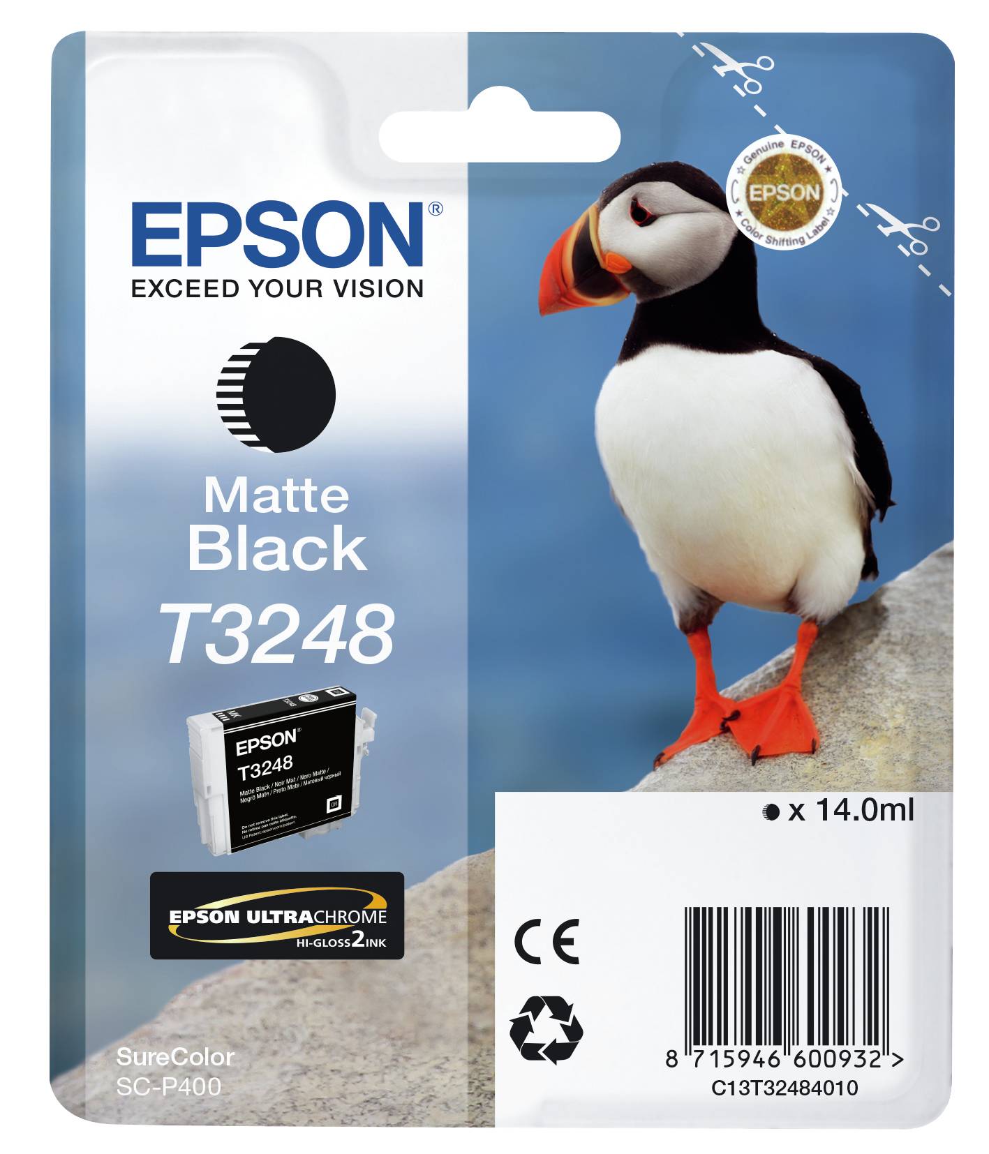 Rca Informatique - Image du produit : HI-GLOSS2 T3248 PUFFIN SINGLEPACK 1X14.0ML BLACK