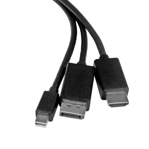 Rca Informatique - image du produit : CABLE ADAPTATEUR HDMI DP OU MINI DP VERS HDMI DE 2 M