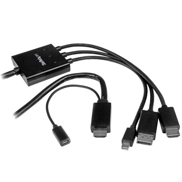 Rca Informatique - Image du produit : CABLE ADAPTATEUR HDMI DP OU MINI DP VERS HDMI DE 2 M