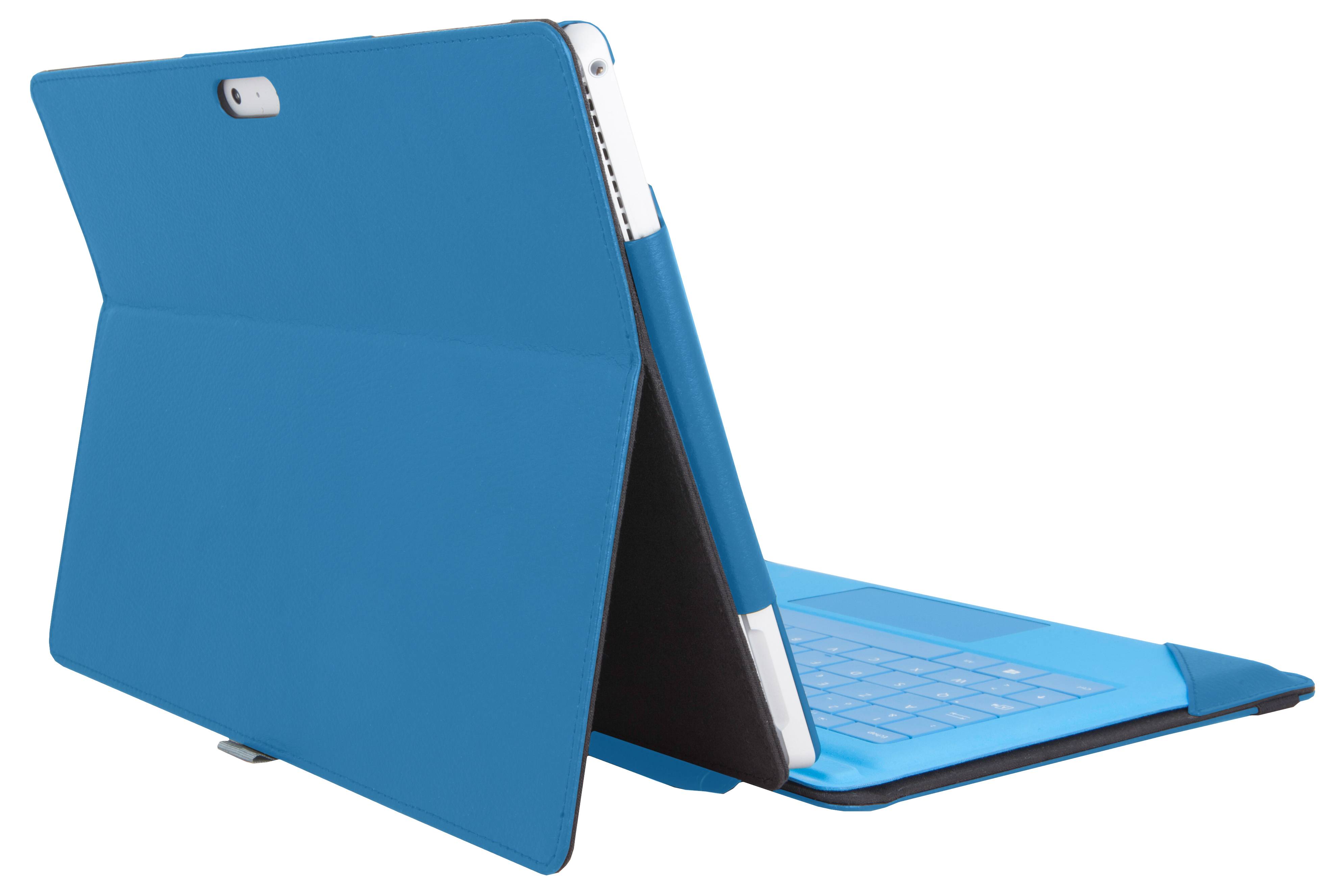 Rca Informatique - image du produit : ELEGANT FOLIO CASE FOR MICROSOF SURFACE PRO 4 - BRIGHT BLUE