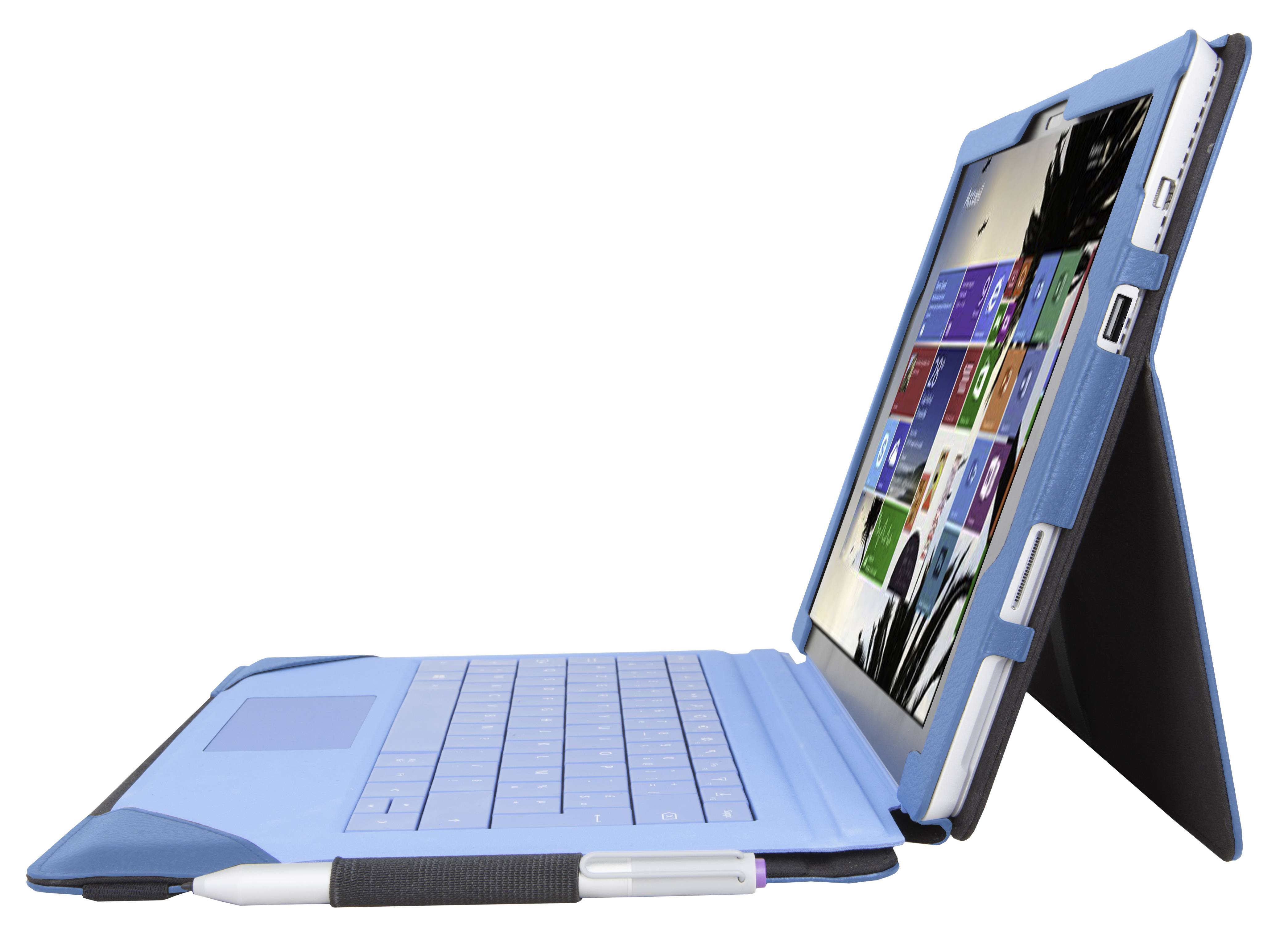 Rca Informatique - image du produit : ELEGANT FOLIO CASE FOR MICROSOF SURFACE PRO 4 - BRIGHT BLUE