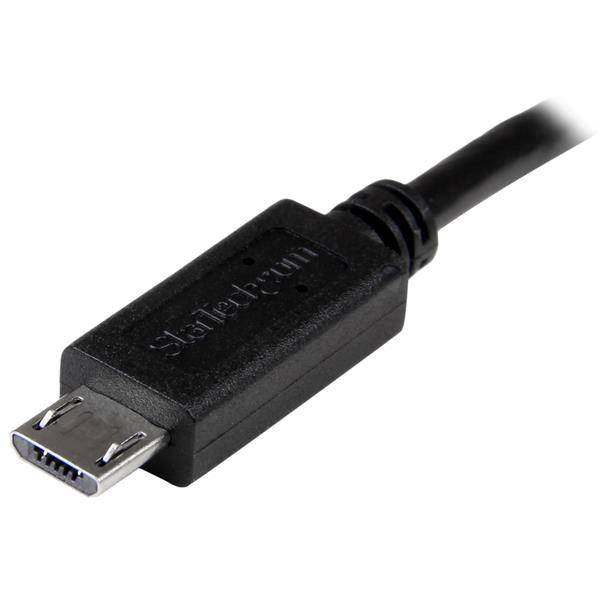 Rca Informatique - image du produit : CABLE USB OTG MICRO USB VERS MICRO USB DE 20 CM - M/M