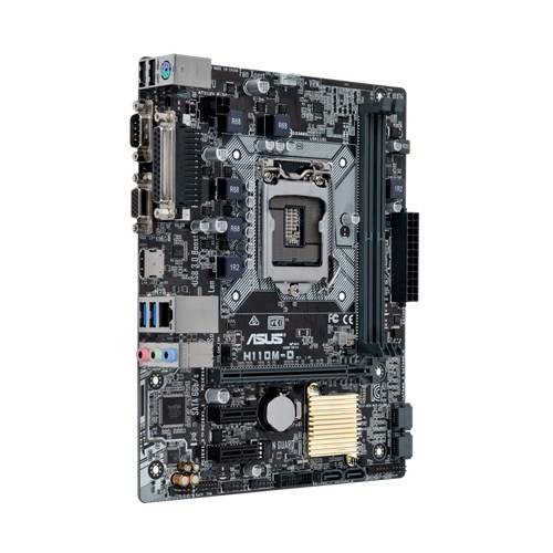 Rca Informatique - image du produit : H110M-D S1151 H110 MATX SND+GLN+U3 SATA6GB/S DDR4        IN