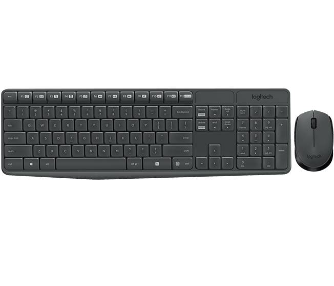 Rca Informatique - image du produit : MK235 WIRELESS KEYBOARD / MOUSE GREY-PTG-2.4GHZ-MEDITER