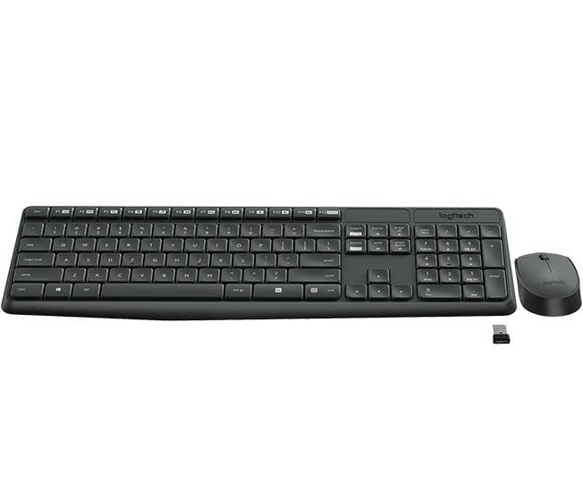 Rca Informatique - image du produit : MK235 WIRELESS KEYBOARD / MOUSE GREY-PTG-2.4GHZ-MEDITER