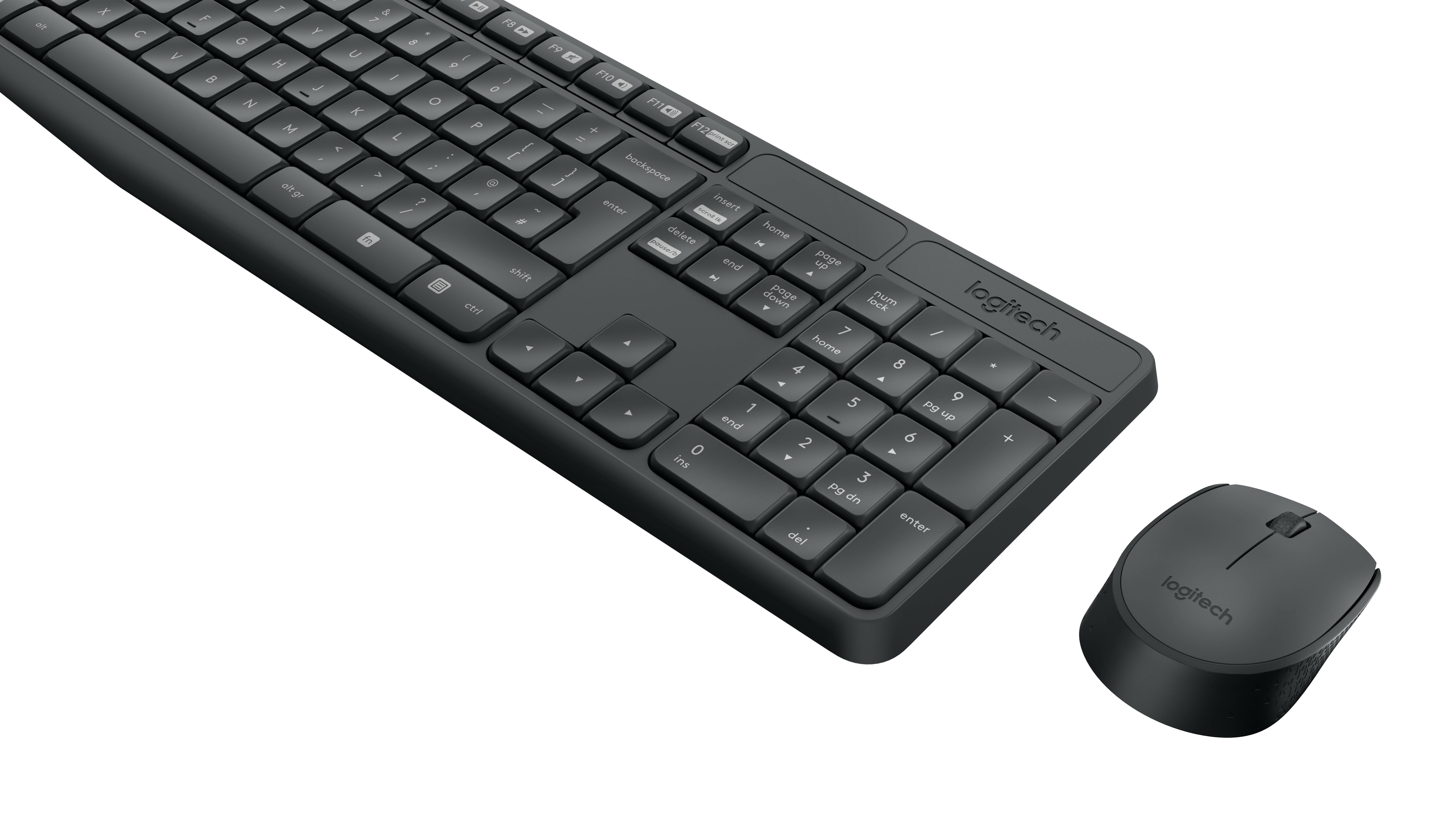 Rca Informatique - image du produit : MK235 WIRELESS KEYBOARD / MOUSE GREY-ESP-2.4GHZ-MEDITER