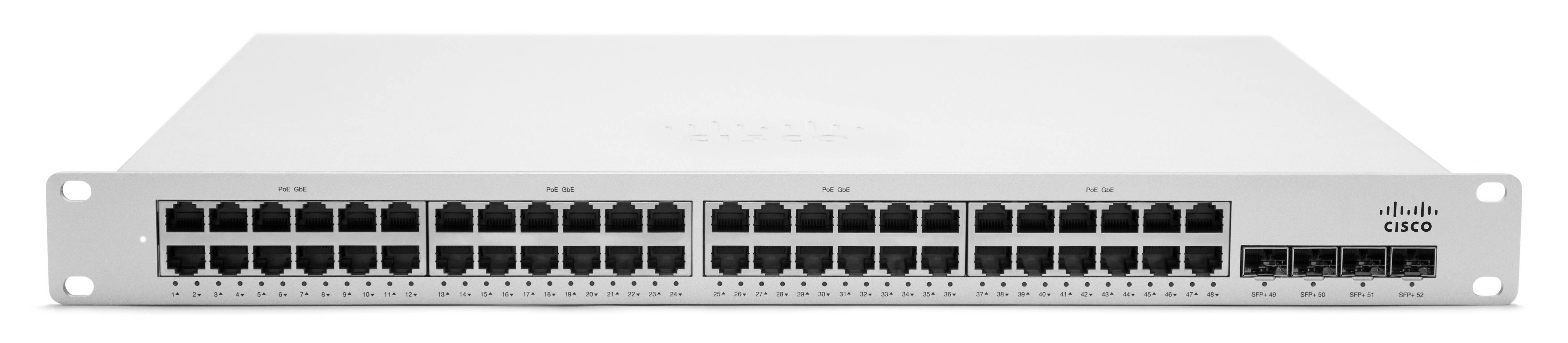 Rca Informatique - image du produit : MERAKI MS350-48LP-HW L3 STCK CLD-MNGD 48XGIGE 370W POE SWITCH