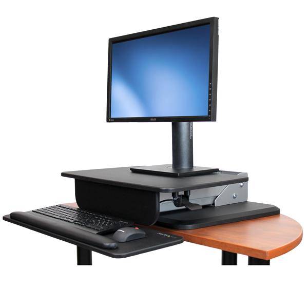 Rca Informatique - image du produit : BUREAU DEBOUT ERGONOMIQUE AVEC HAUTEUR REGLABLE