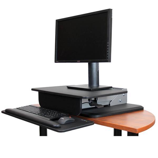 Rca Informatique - image du produit : BUREAU DEBOUT ERGONOMIQUE AVEC HAUTEUR REGLABLE