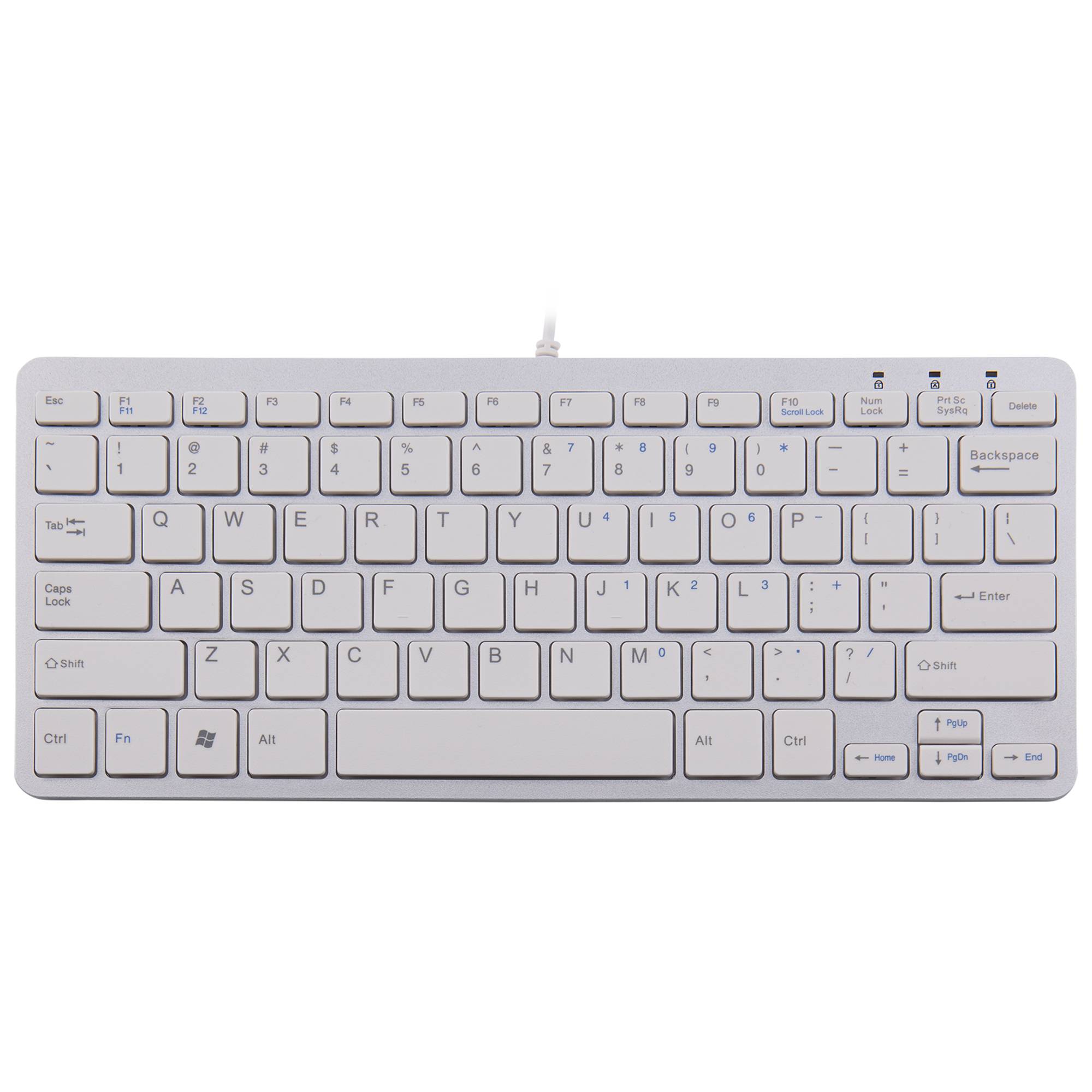 Rca Informatique - Image du produit : R-GO COMPACT KEYBOARD DE LAYOUT QWERTZ WHT WIRED