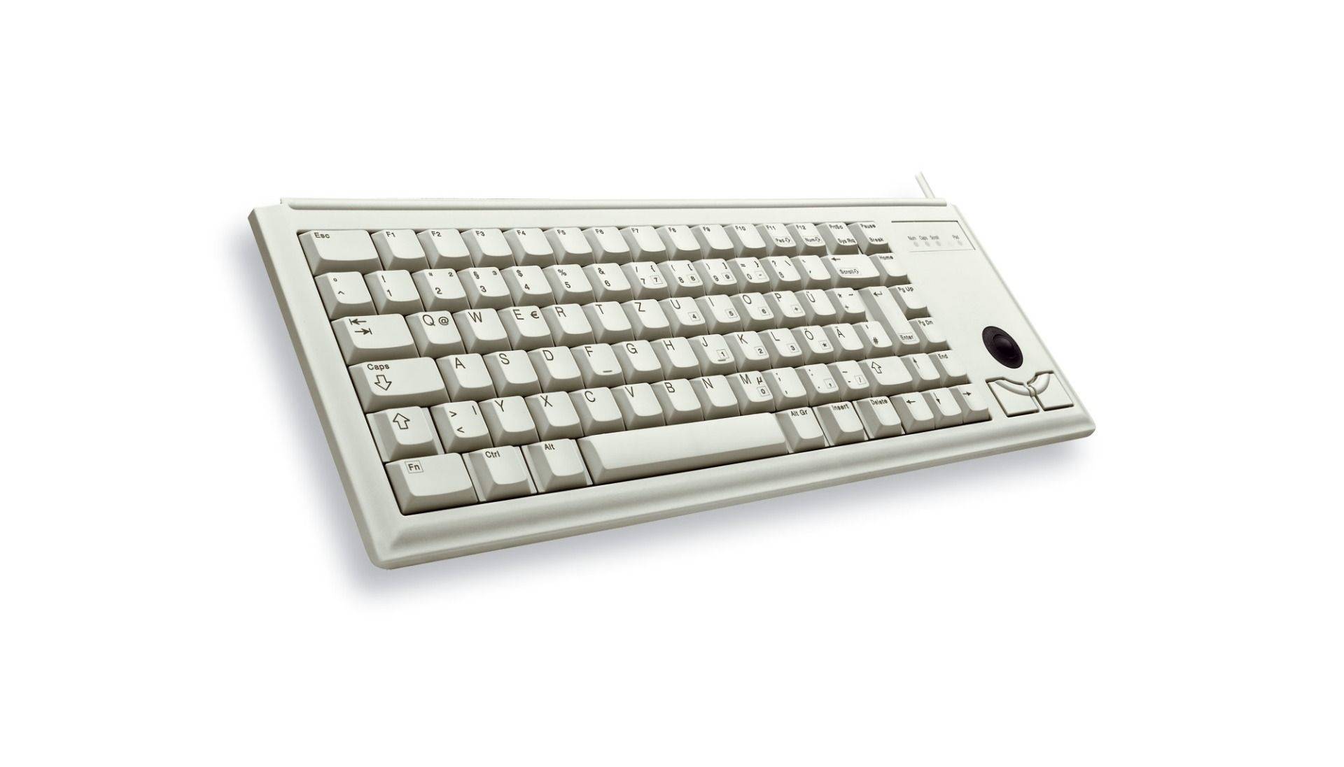 Rca Informatique - image du produit : COMPACT-KEYBOARD G84-4420 USB TRACKBALL US-ENGL INTL GREY