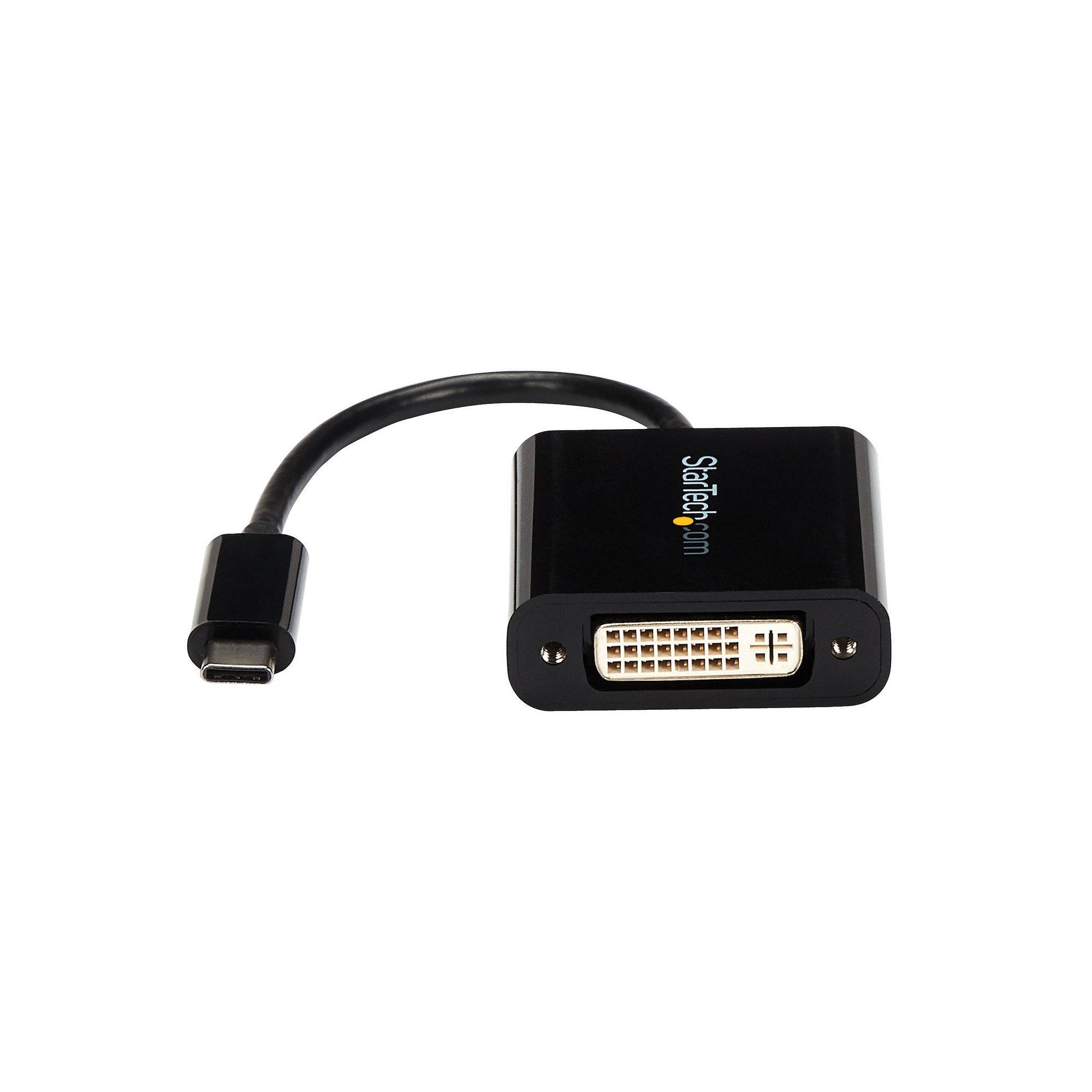 Rca Informatique - image du produit : ADAPTATEUR VIDEO USB TYPE-C VERS DVI - M/F - NOIR