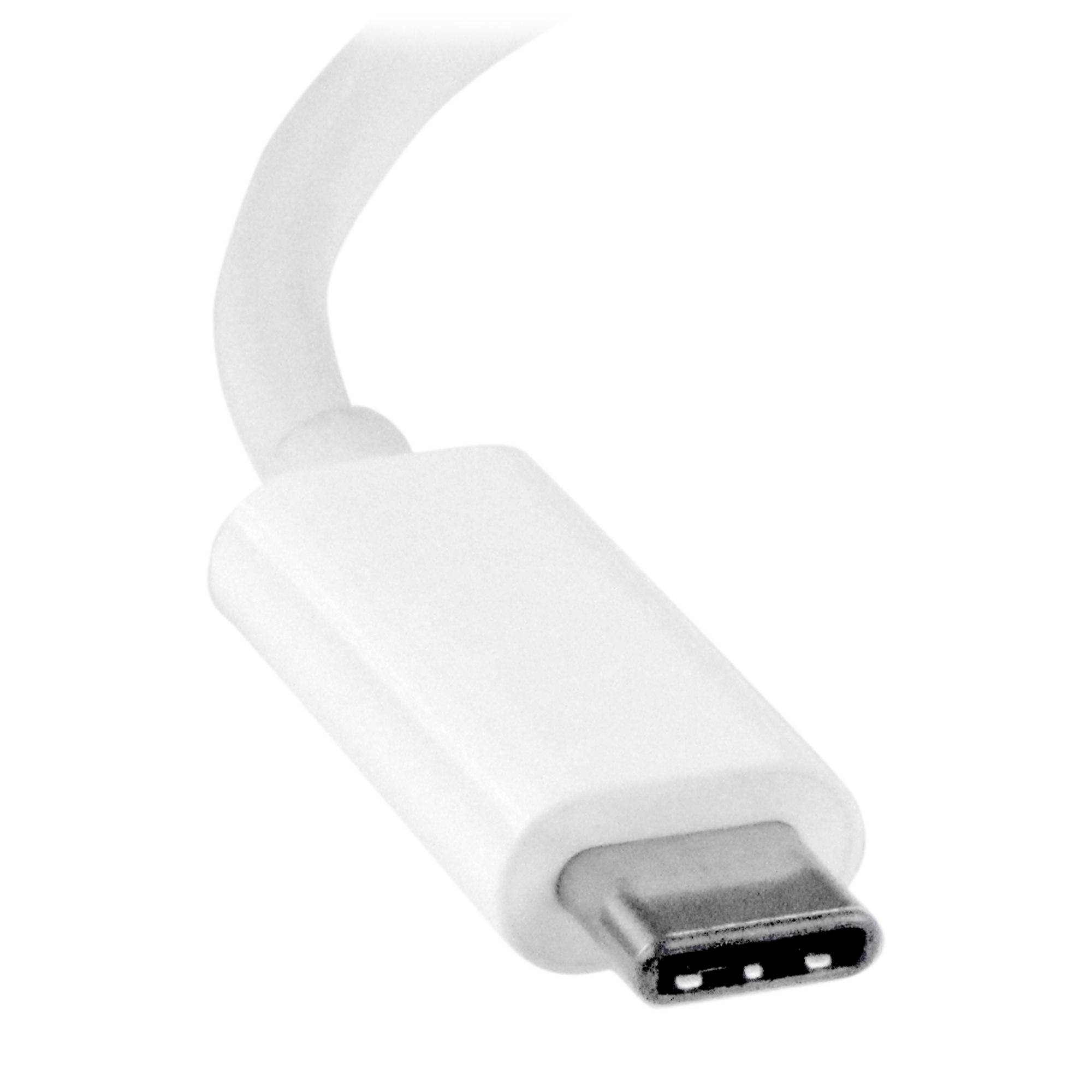 Rca Informatique - image du produit : ADAPTATEUR VIDEO USB TYPE-C VERS DVI - M/F - BLANC