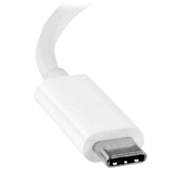 Rca Informatique - image du produit : ADAPTATEUR VIDEO USB TYPE-C VERS DVI - M/F - BLANC