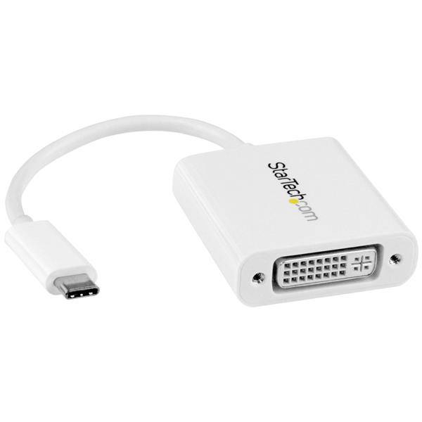 Rca Informatique - Image du produit : ADAPTATEUR VIDEO USB TYPE-C VERS DVI - M/F - BLANC