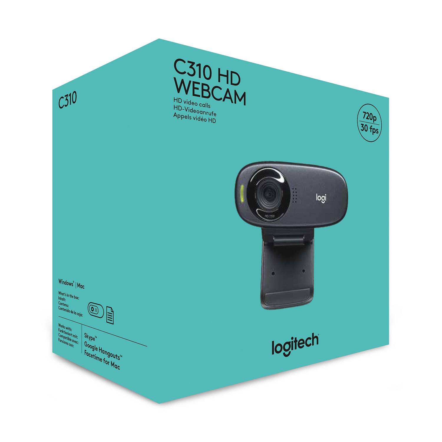 Rca Informatique - image du produit : WEBCAM HD C310 - USB - NOIR EMEA